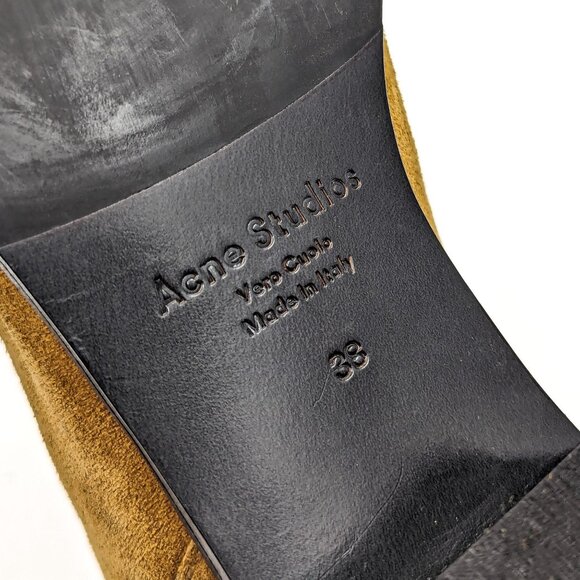 Acne Studios Women Jensen Suede Western Chelsea Point Toe Boots 7.5US EUR38 - Picture 10 of 12